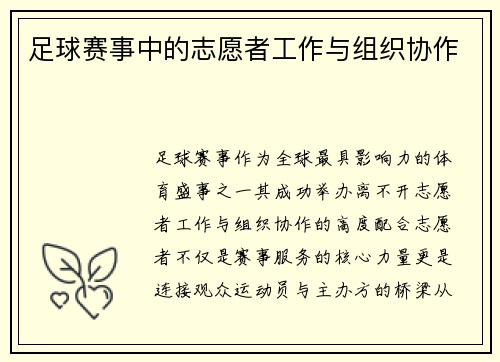 足球赛事中的志愿者工作与组织协作